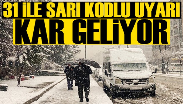 Meteoroloji'den birçok il için kar ve kuvvetli sağanak uyarısı