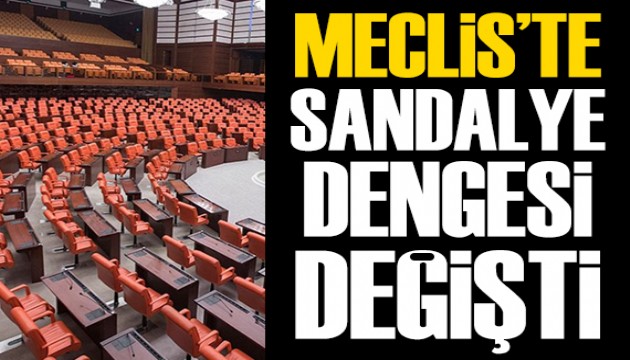 Meclis'teki sandalye dağılımında son durum