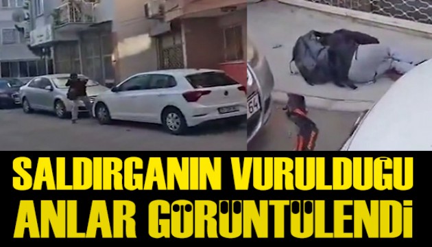 Karakol saldırganının vurulduğu anlar görüntülendi