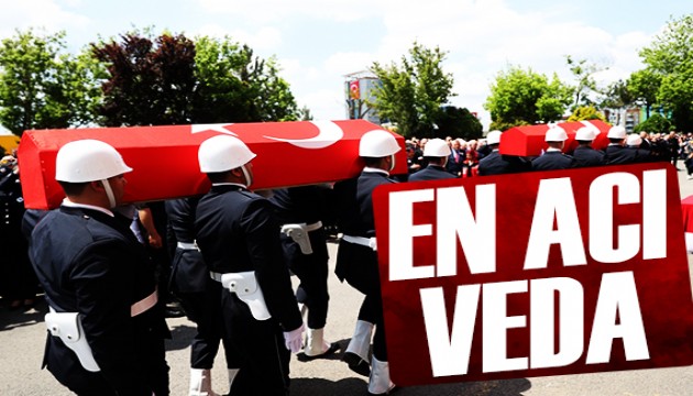 Şehit polis memurları Erkan Tütüncüler ve Emrah Koç son yolculuklarına uğurlandı