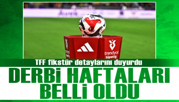 TFF fikstür detaylarını açıkladı