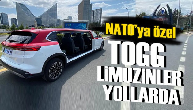 NATO Zirvesi'ne özel TOGG limuzin başkent sokaklarında