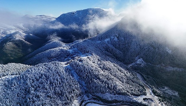 Yaralıgöz Dağı kar altında