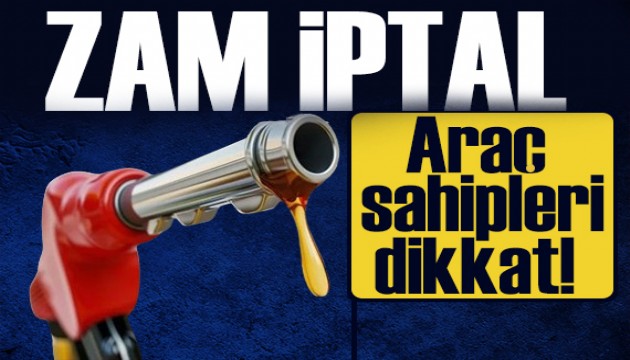 Araç sahipleri dikkat! Motorin zammı geri çekildi