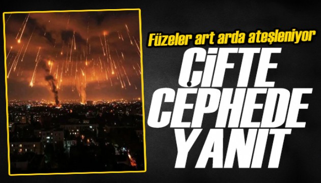 İran'dan çifte cephede yanıt: 500'ün üzerinde füze ateşledi