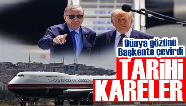 Ankara'da tarihi kareler! Trump-Erdoğan görüşmesi dünya basınında