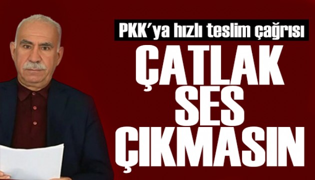 PKK'ya hızlı teslim çağrısı! Meclis hazır, gözler sahada