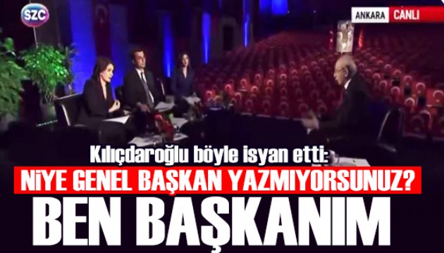 Kılıçdaroğlu canlı yayında isyan etti: Neden bana Genel Başkan yazmıyorsunuz?