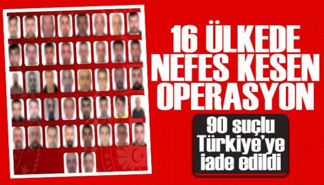 Bakanlık dev operasyonu duyurdu: 90 suçlu iade edildi