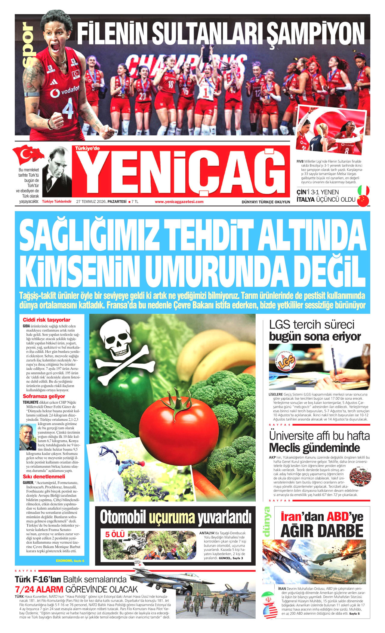 Gazeteler bugün ne yazdı? (27 Temmuz)