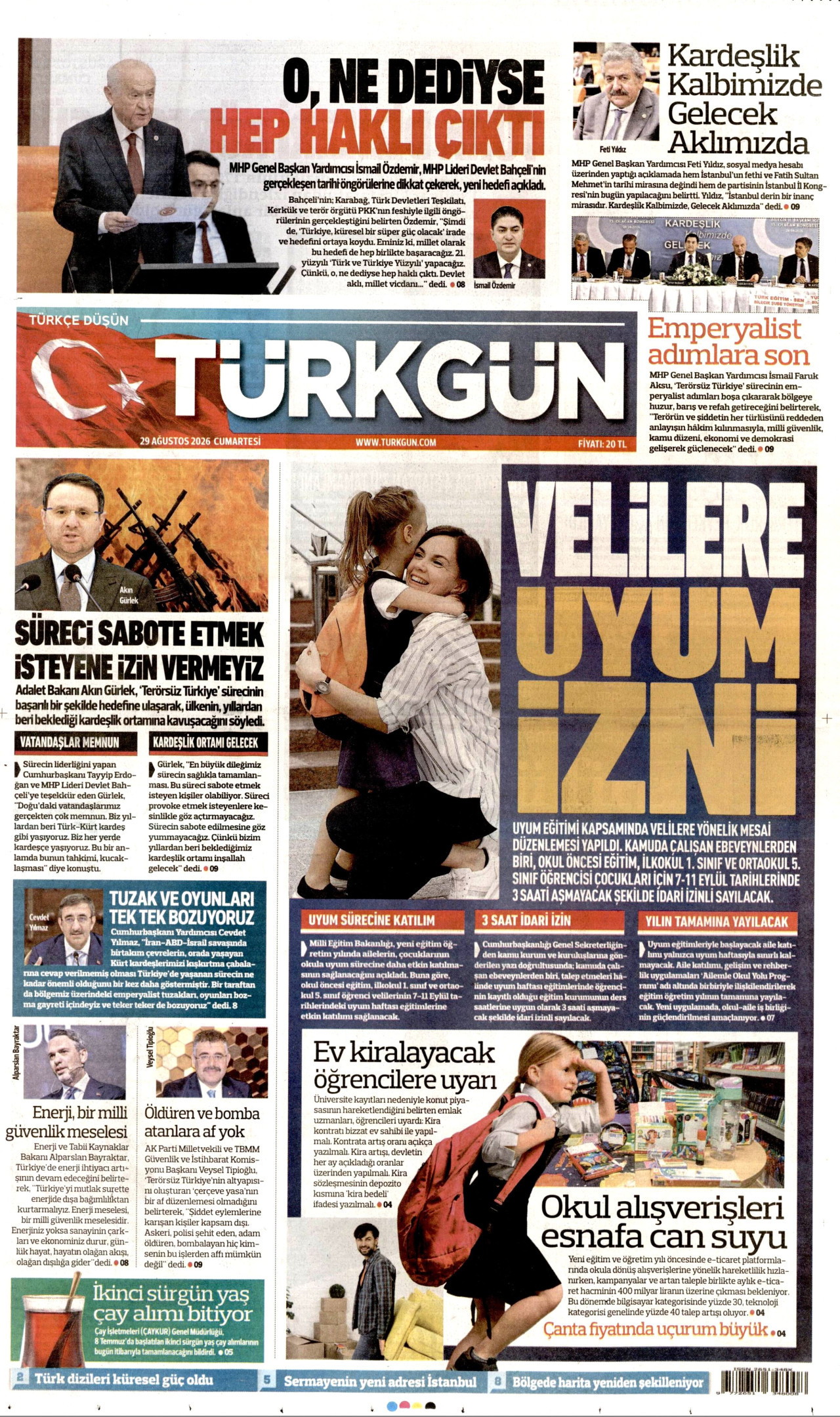 Gazeteler bugün ne yazdı? (29 Ağustos)