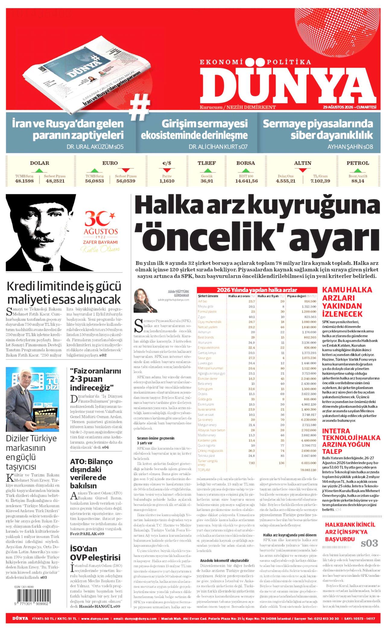Gazeteler bugün ne yazdı? (29 Ağustos)
