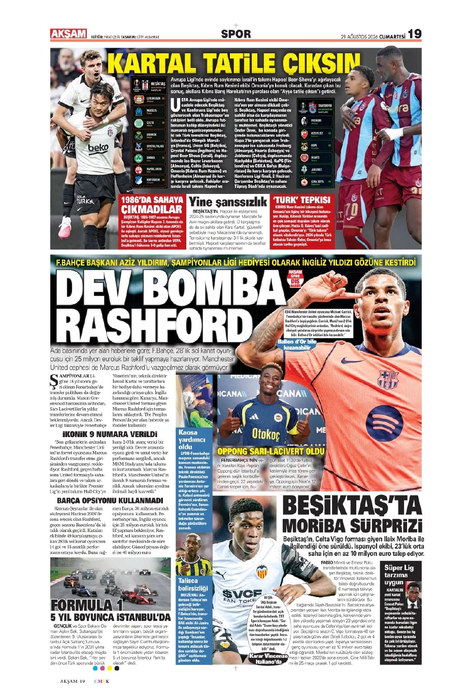 Aslanım Leao! Spor basını bugün ne yazdı? (29 Ağustos)