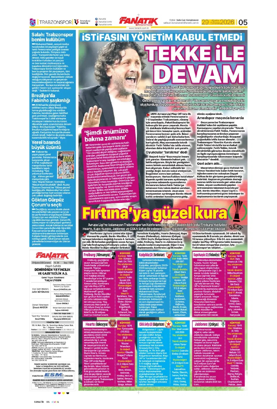 Aslanım Leao! Spor basını bugün ne yazdı? (29 Ağustos)
