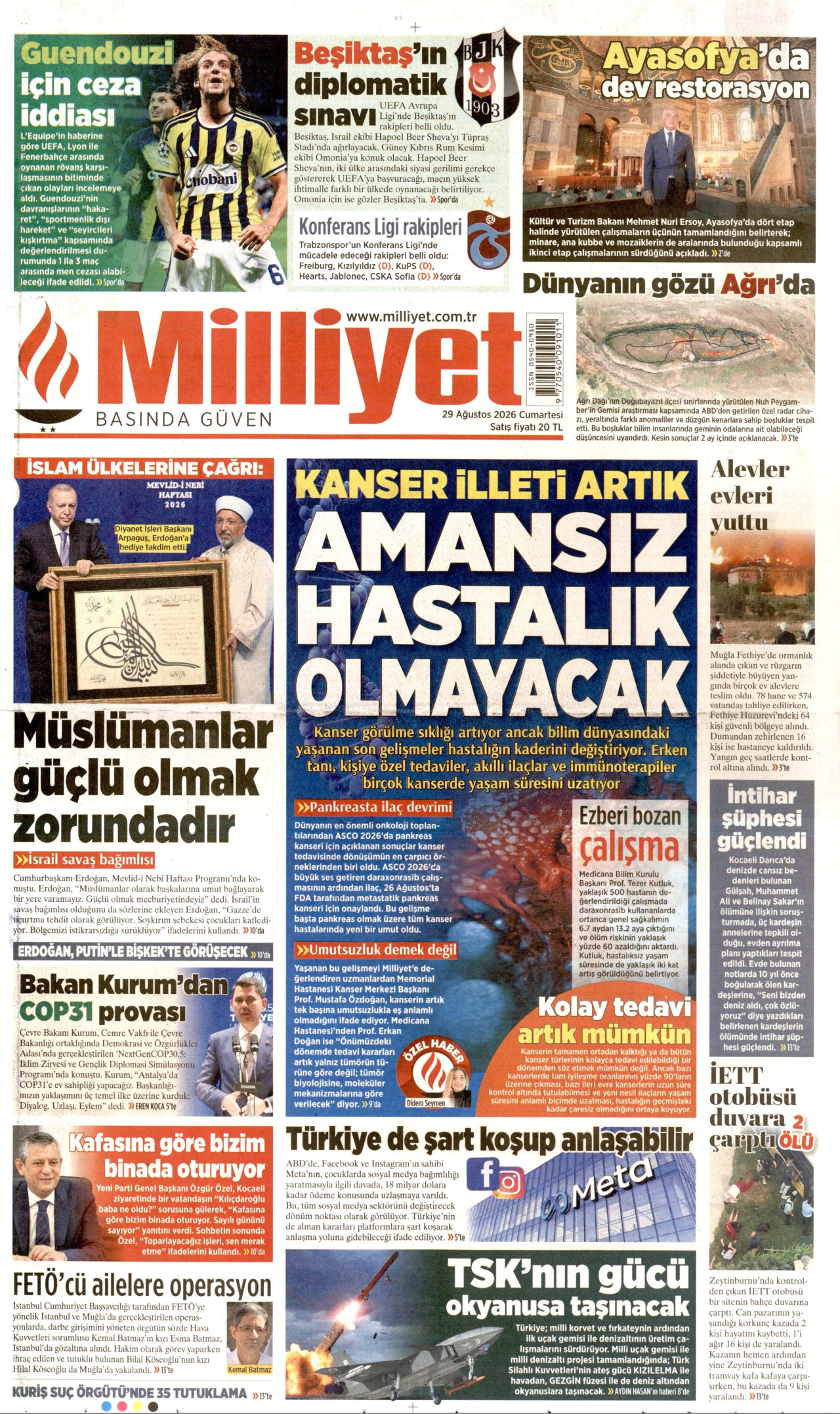 Gazeteler bugün ne yazdı? (29 Ağustos)